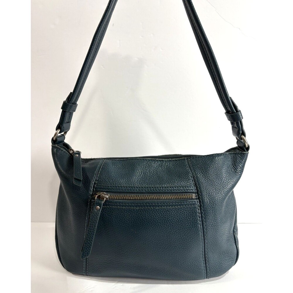 The Sak Women's Hobo Shoulder Bag Dark Teal Green Pebbled Leather Zip Closure - Picture 5 of 13